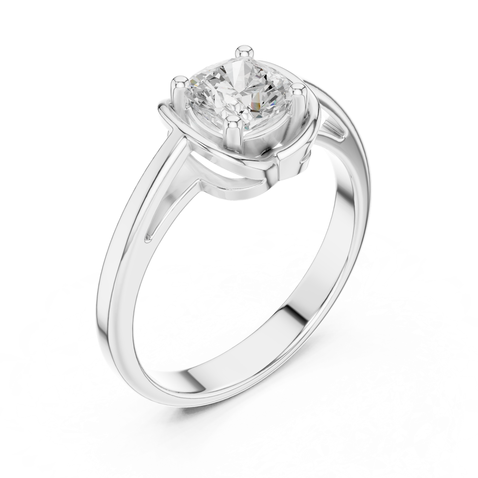 Gold Ring DDLR-503, White Gold, view 2