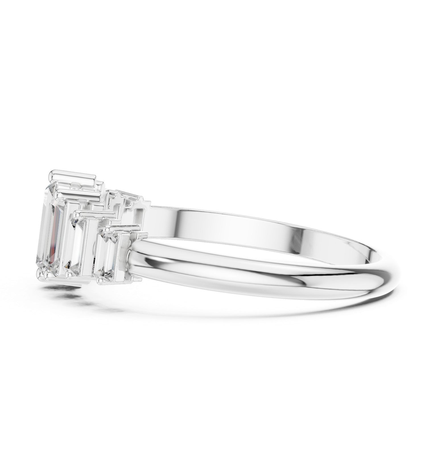 Gold Ring ALR-98, White Gold, view 3