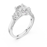 Gold Ring DDLR-1043, White Gold, view 2