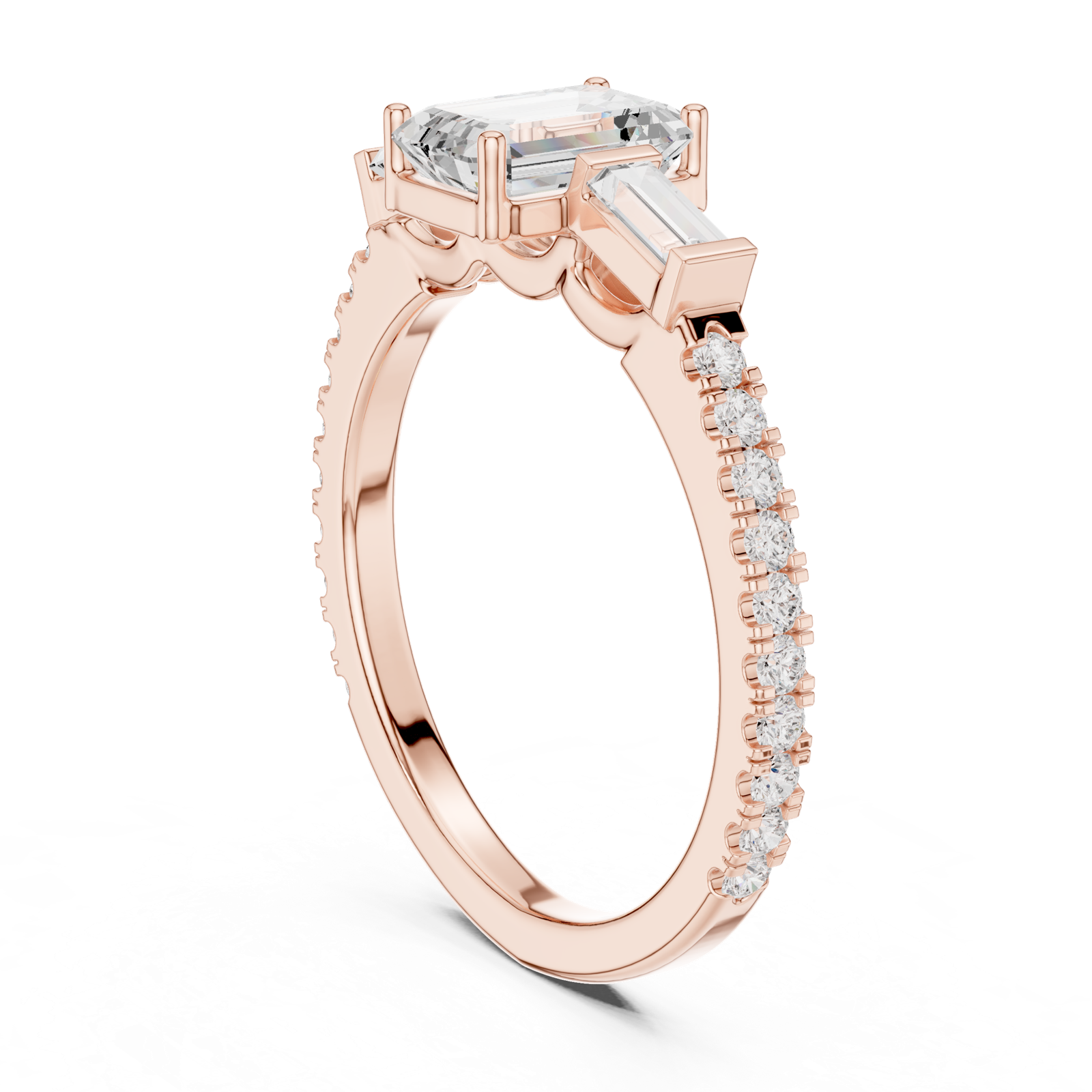 Gold Ring DDLR-1088, Rose Gold, view 1