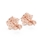 Gold Earrings 9-10028E, Rose Gold, view 3