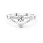 Gold Ring DDLR-835, White Gold, view 4