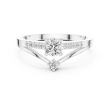 Gold Ring DDLR-835, White Gold, view 4