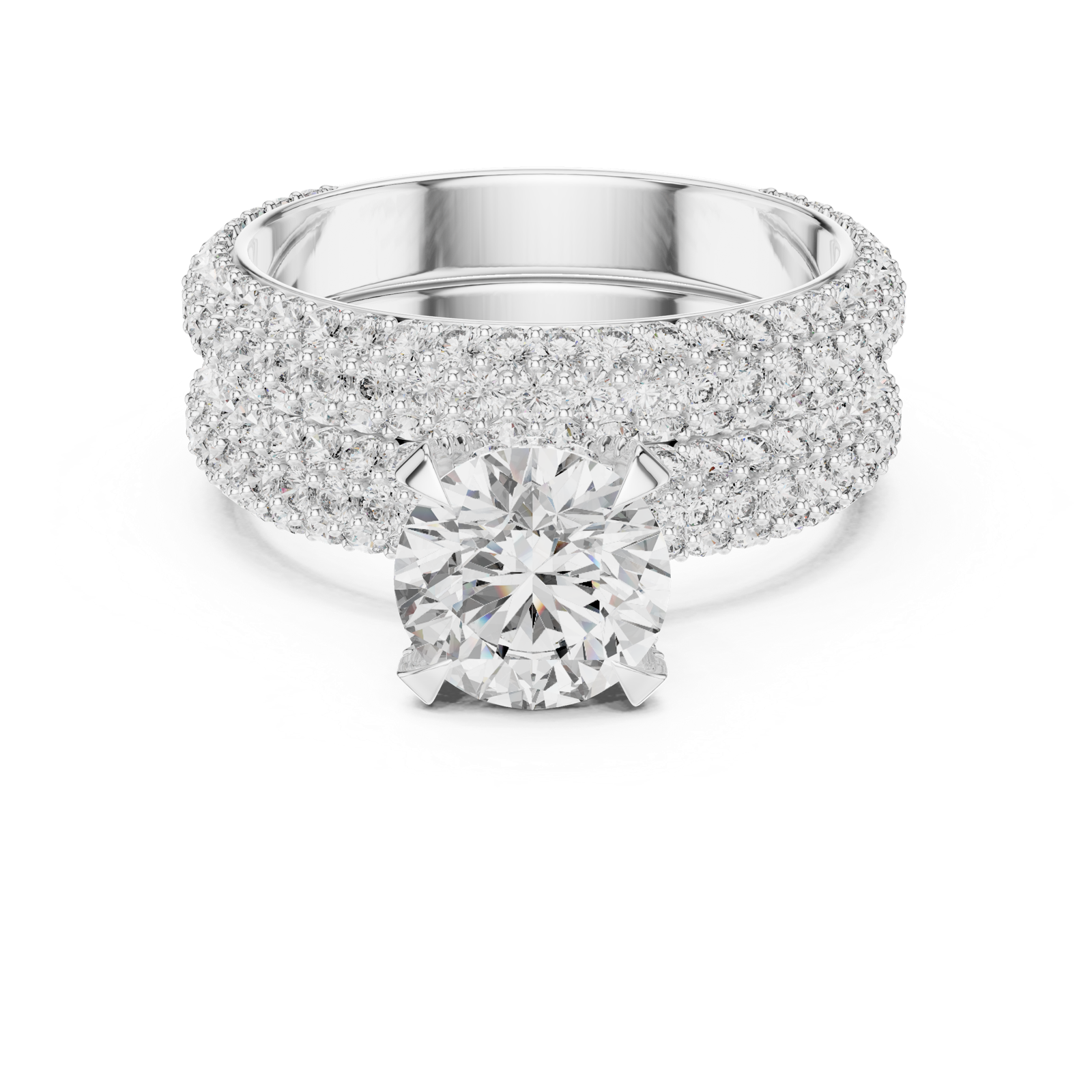 Gold Ring DDLR-012, White Gold, view 4
