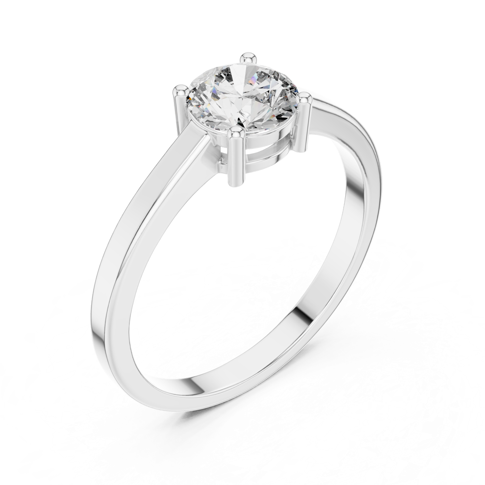 Gold Ring ALR-28, White Gold, view 2
