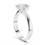 Gold Jewelry L36-8, Round center stone, White Gold, view 1