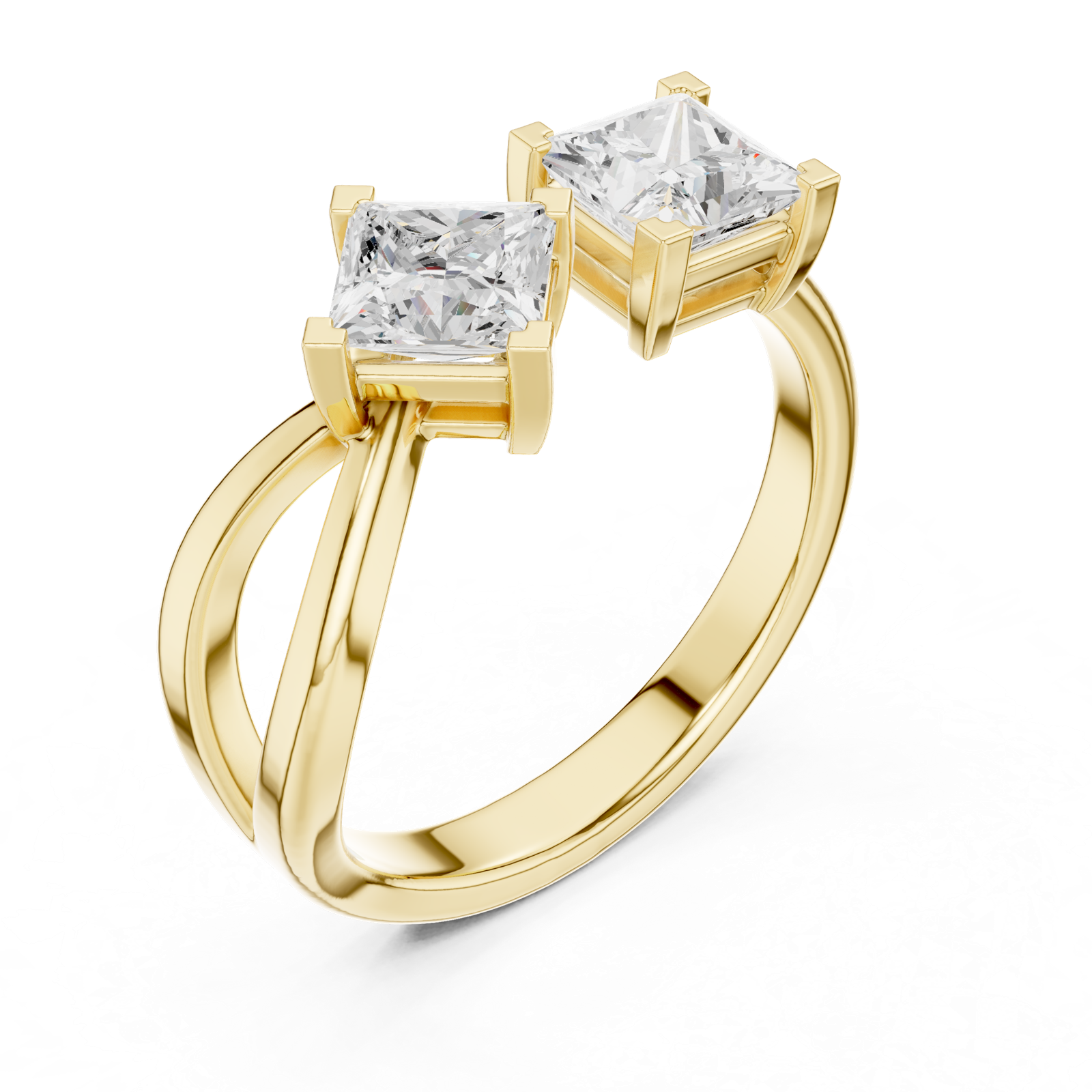 Gold Ring DDLR-485, Yellow Gold, view 2