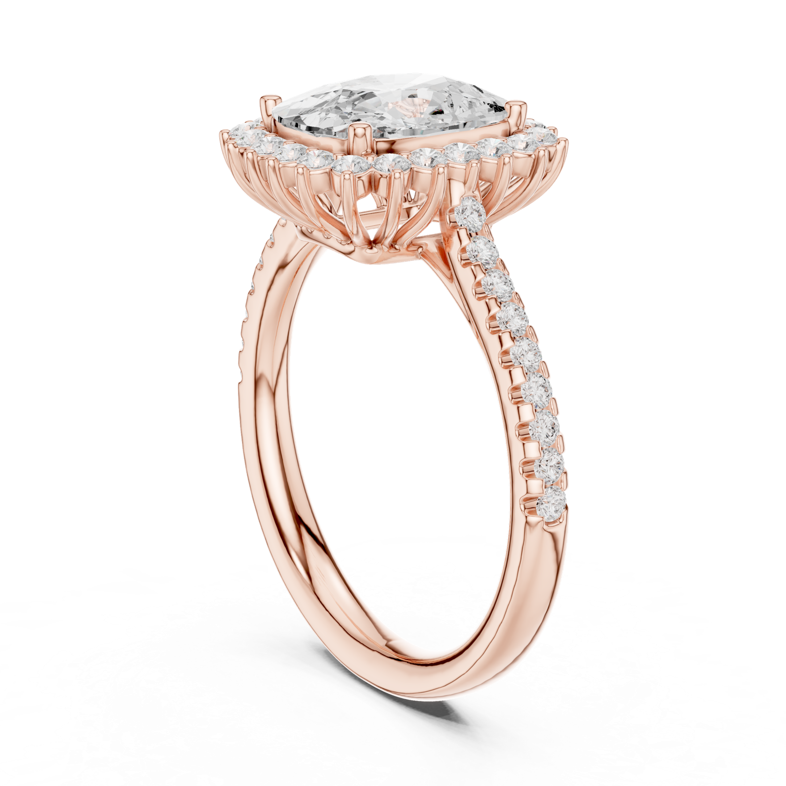 Gold Ring DDLR-732, Rose Gold, view 1