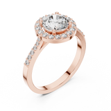 Gold Ring ALR-113, Rose Gold, view 2