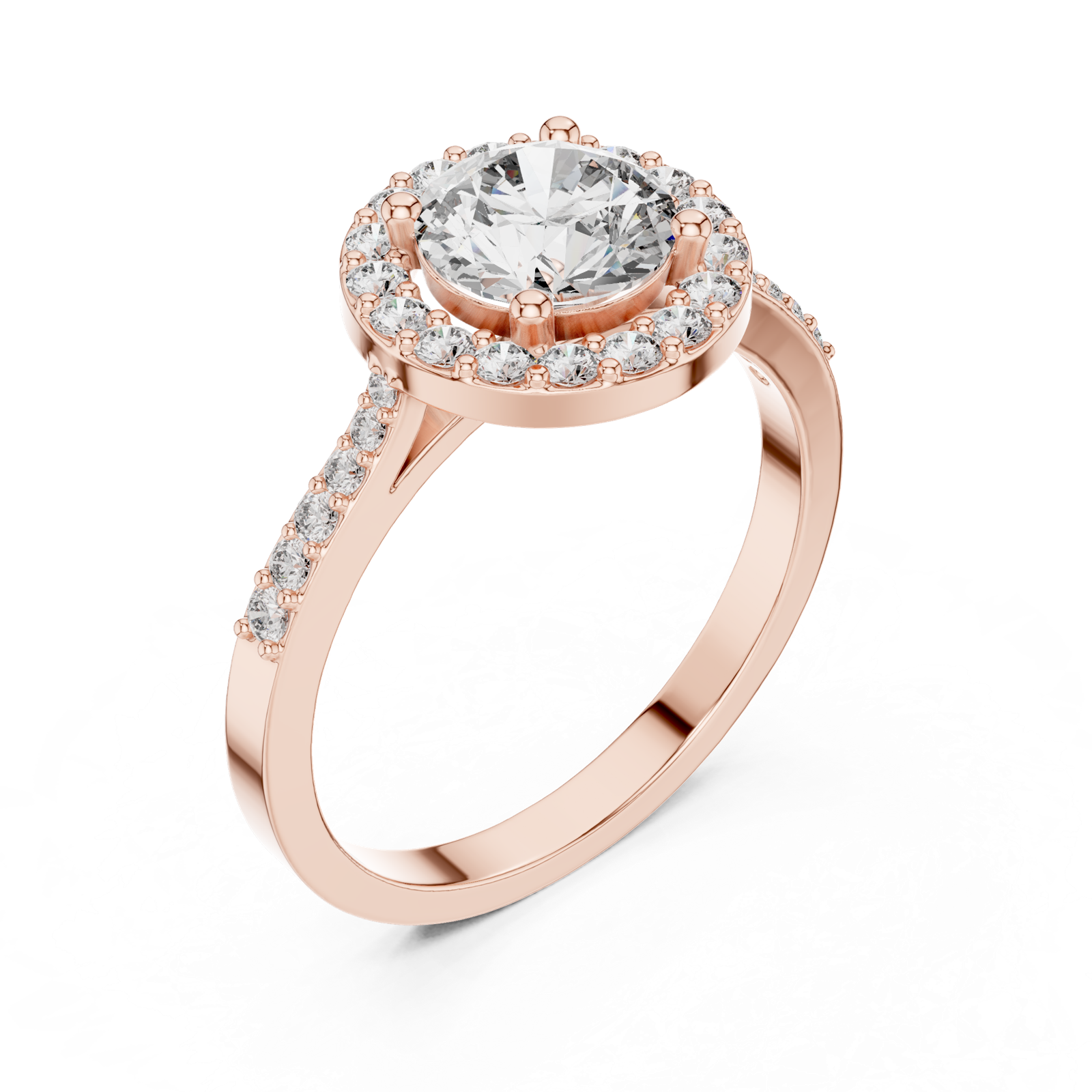 Gold Ring ALR-113, Rose Gold, view 2