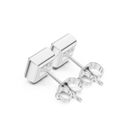 Gold Jewelry DDER-001, Princess center stone, White Gold, view 2