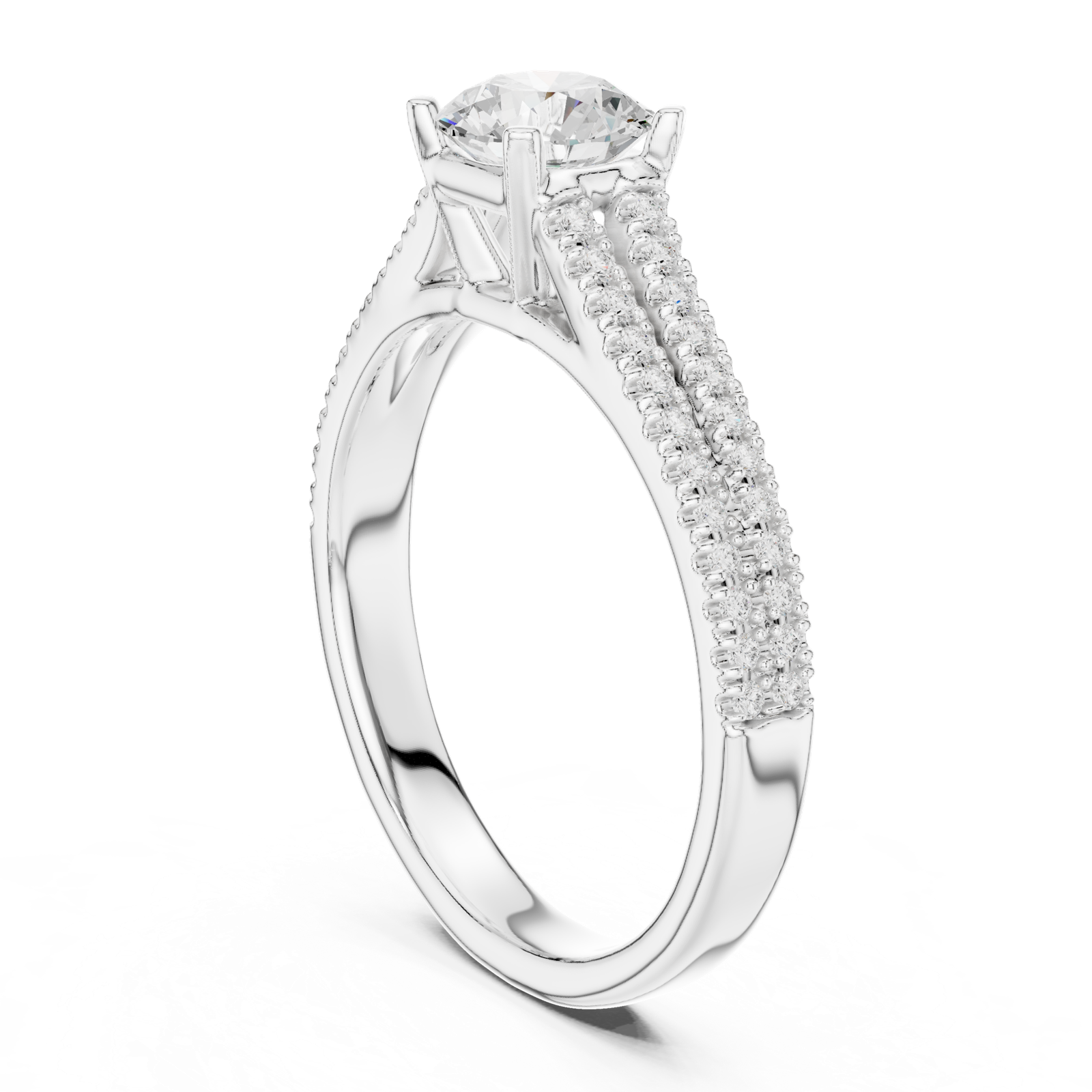Gold Ring LR-0326, White Gold, view 1
