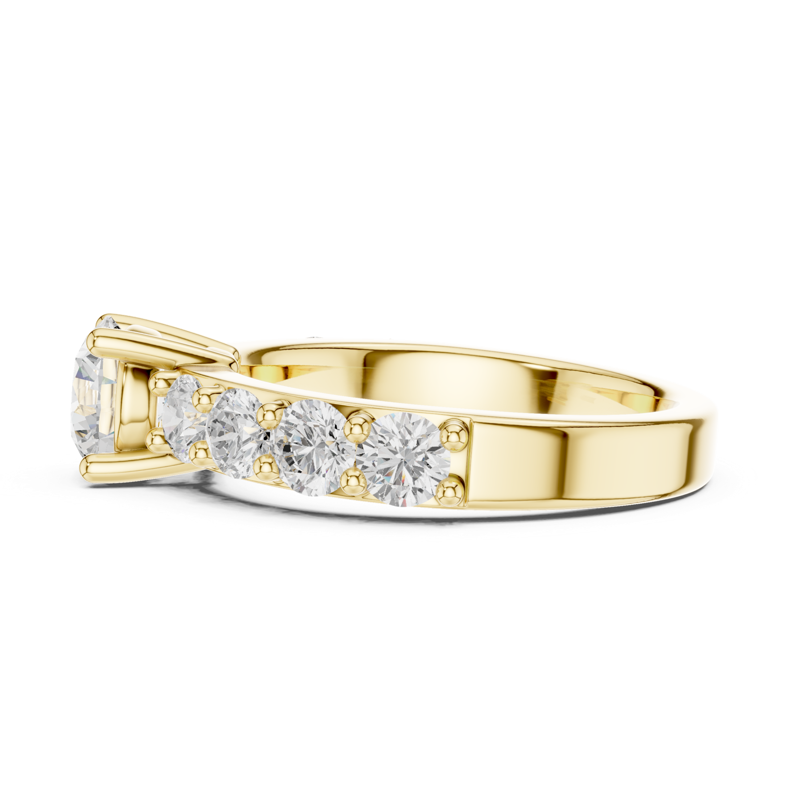 Gold Ring DDLR-655, Yellow Gold, view 3