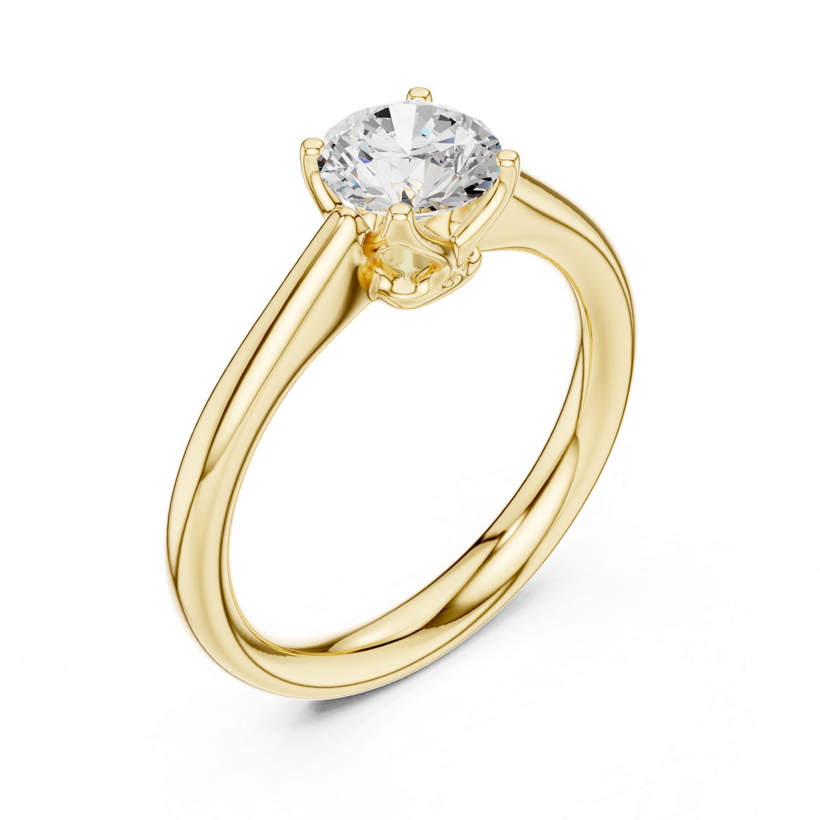 Gold Ring DDLR-564, Yellow Gold, view 2