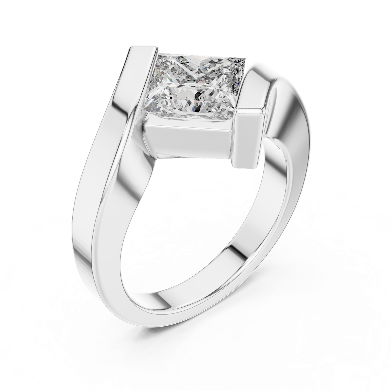 Gold Pendant 9-10051, White Gold, view 2