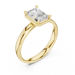 Gold Jewelry L36-10, Radiant center stone, Yellow Gold, view 2