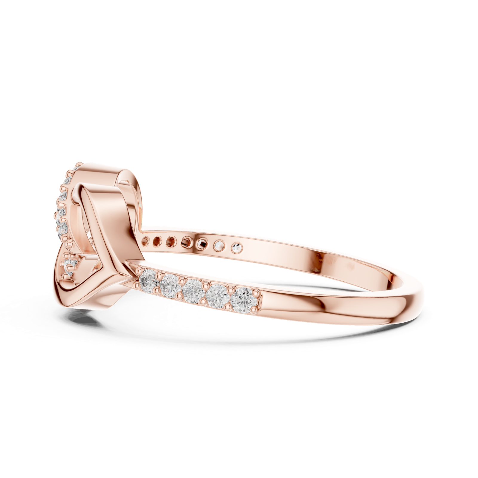 Gold Ring LR-01 (54), Rose Gold, view 3