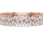 14K Solid Gold Lab Diamond Bracelet, Rose Gold, view 3