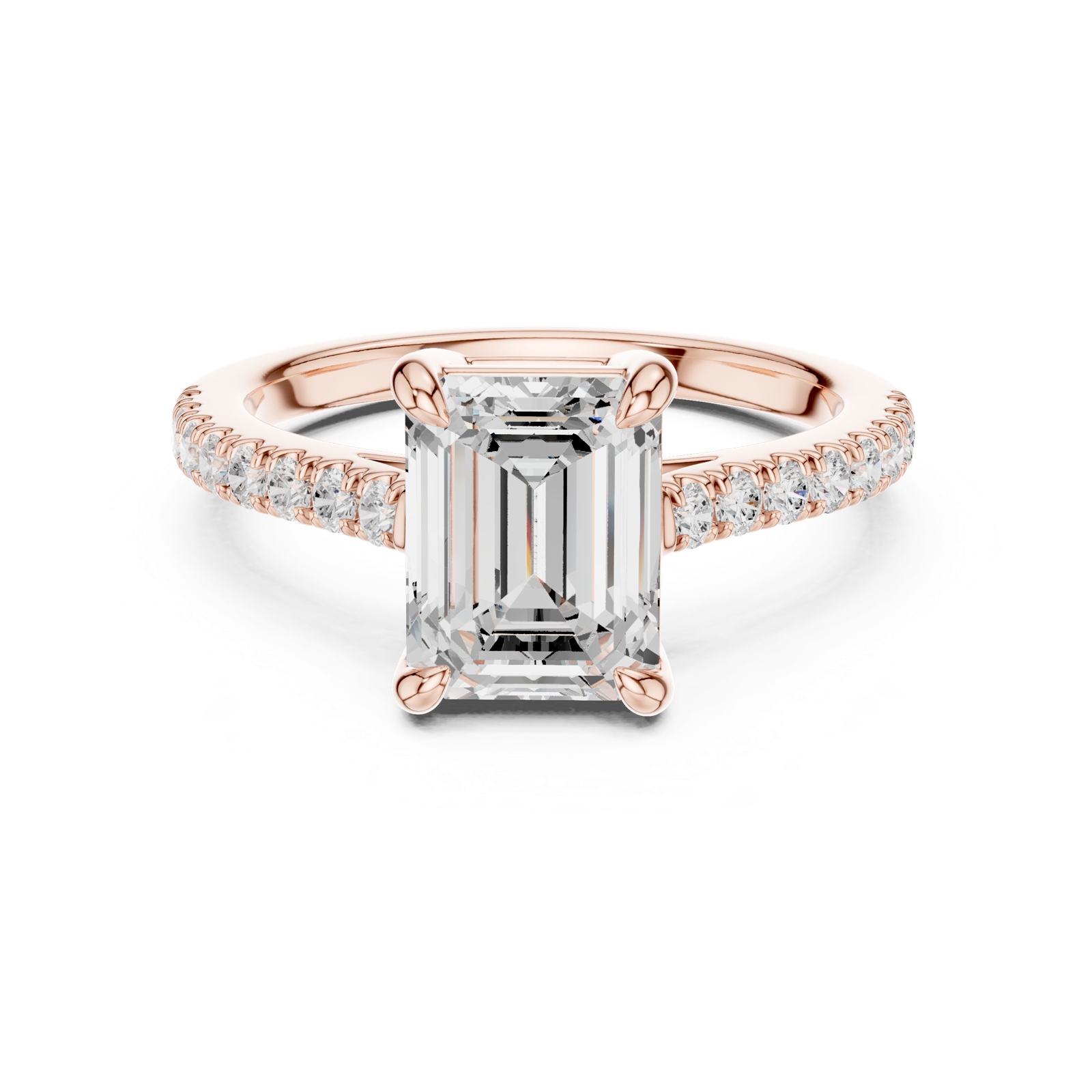 Gold Ring DDLR-876, Rose Gold, view 4