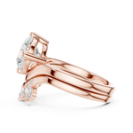 Gold Ring DDLR-444, Round center stone, Rose Gold, view 3