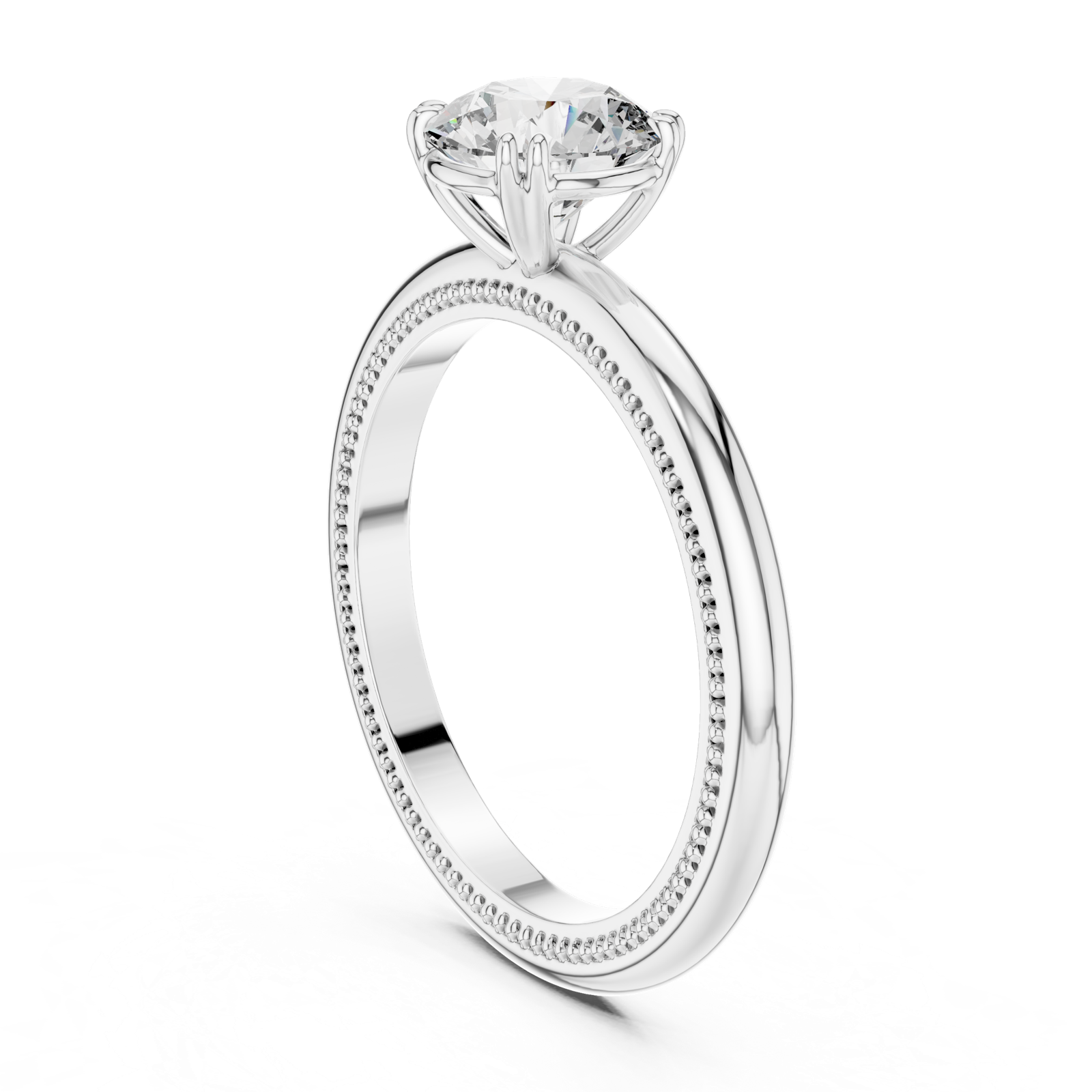 Gold Ring LR-0016, White Gold, view 1
