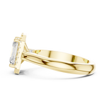 Gold Ring DDLR-338, Radiant center stone, Yellow Gold, view 3