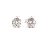 Gold Earrings GER-0363, Rose Gold, view 4