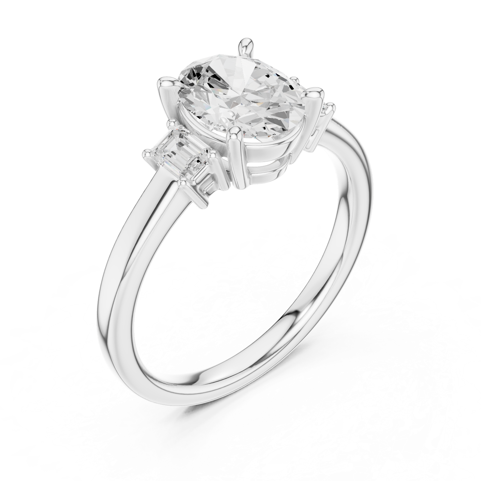 Gold Ring DDLR-869, White Gold, view 2