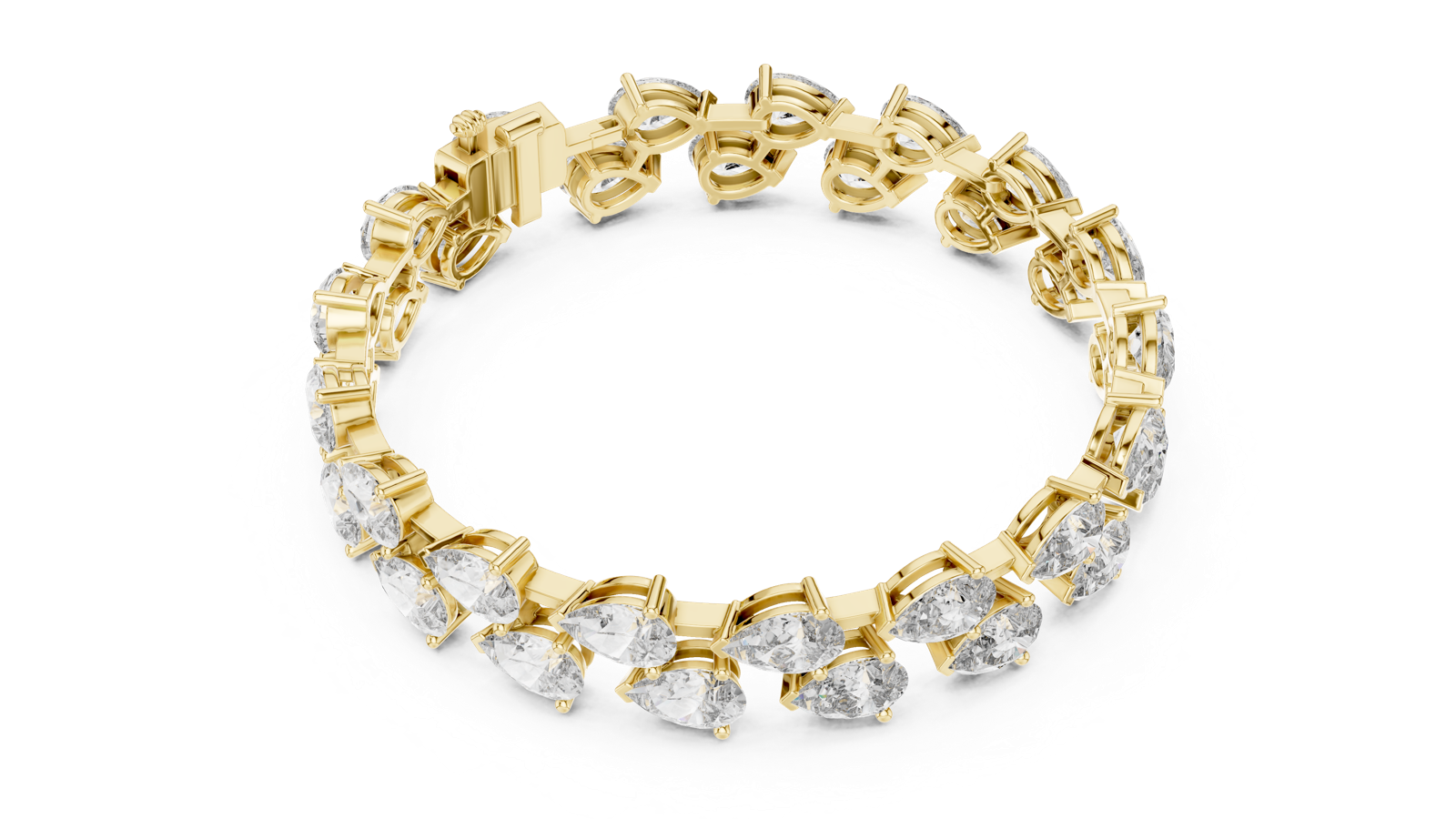 Gold Bracelet 25-CAD, Yellow Gold, view 2