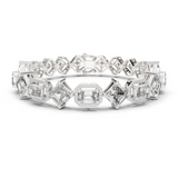 14K Solid Gold Lab Diamond Bracelet, White Gold