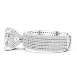 Gold Ring, Round center stone, White Gold, view 3
