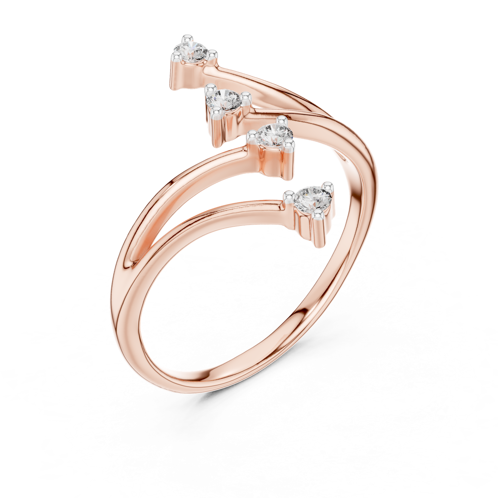 Gold Ring 12-10052@L, Rose Gold, view 2