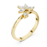 Gold Ring HLR-259, Yellow Gold, view 2