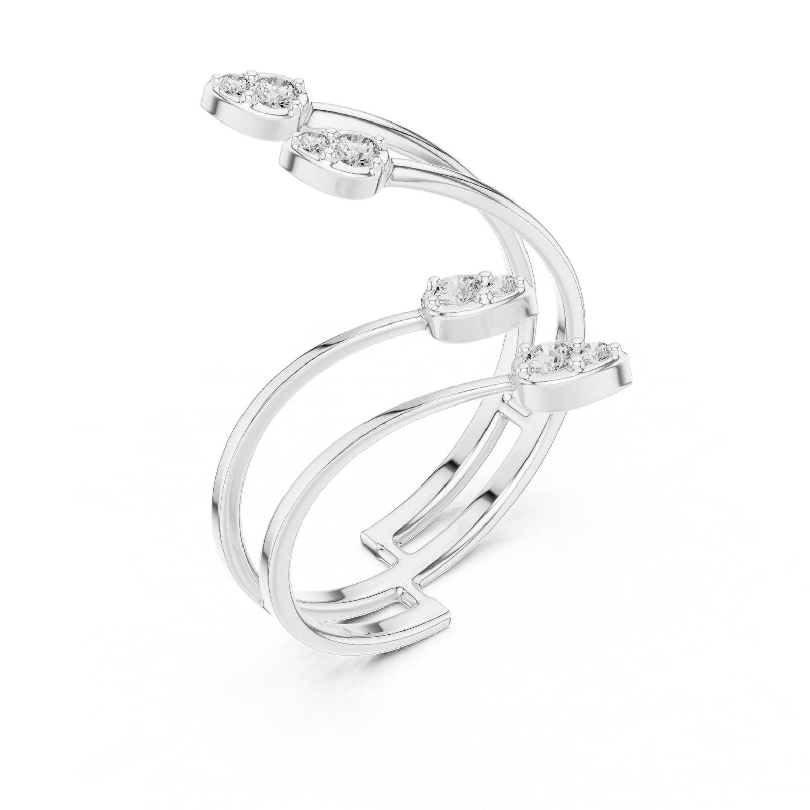 Gold Ring 1 (228), White Gold, view 2