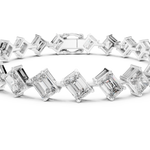 14K Solid Gold Lab Diamond Bracelet, White Gold, view 4