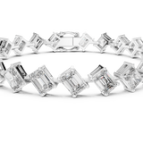 14K Solid Gold Lab Diamond Bracelet, White Gold, view 4