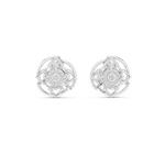 Gold Earrings 12-10015@E, White Gold