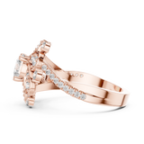 Gold Ring DDLR-187, Rose Gold, view 3