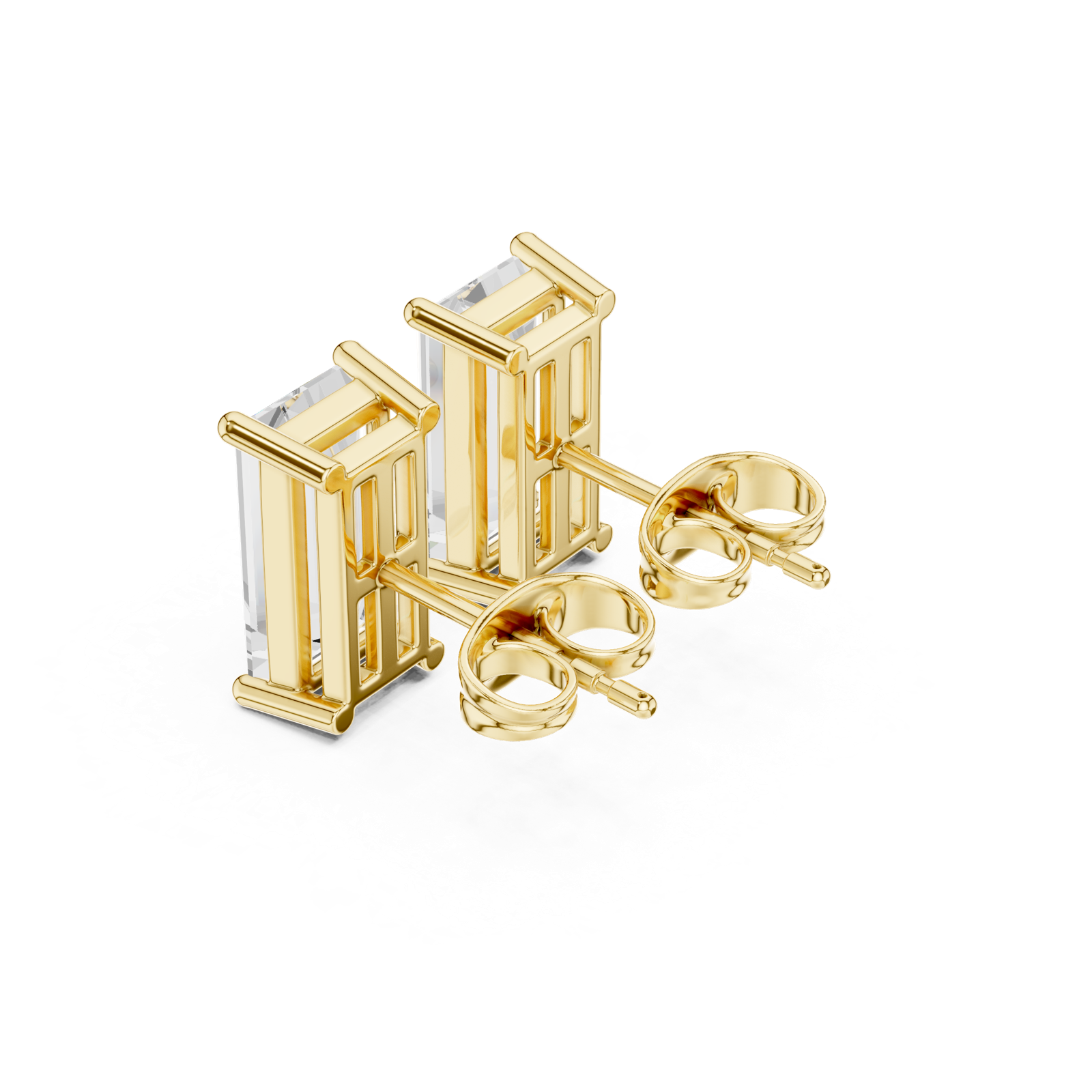 Gold Earrings SBER(1), Yellow Gold, view 2