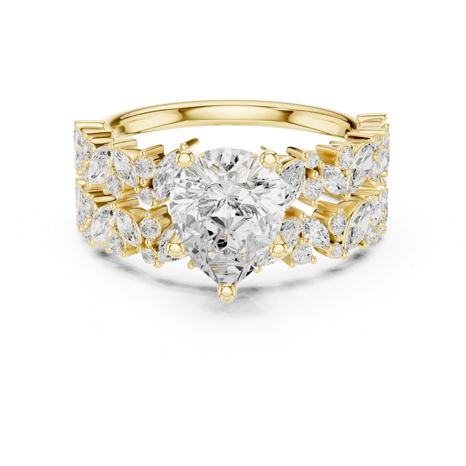 Gold Ring DDLR-944, Yellow Gold, view 4