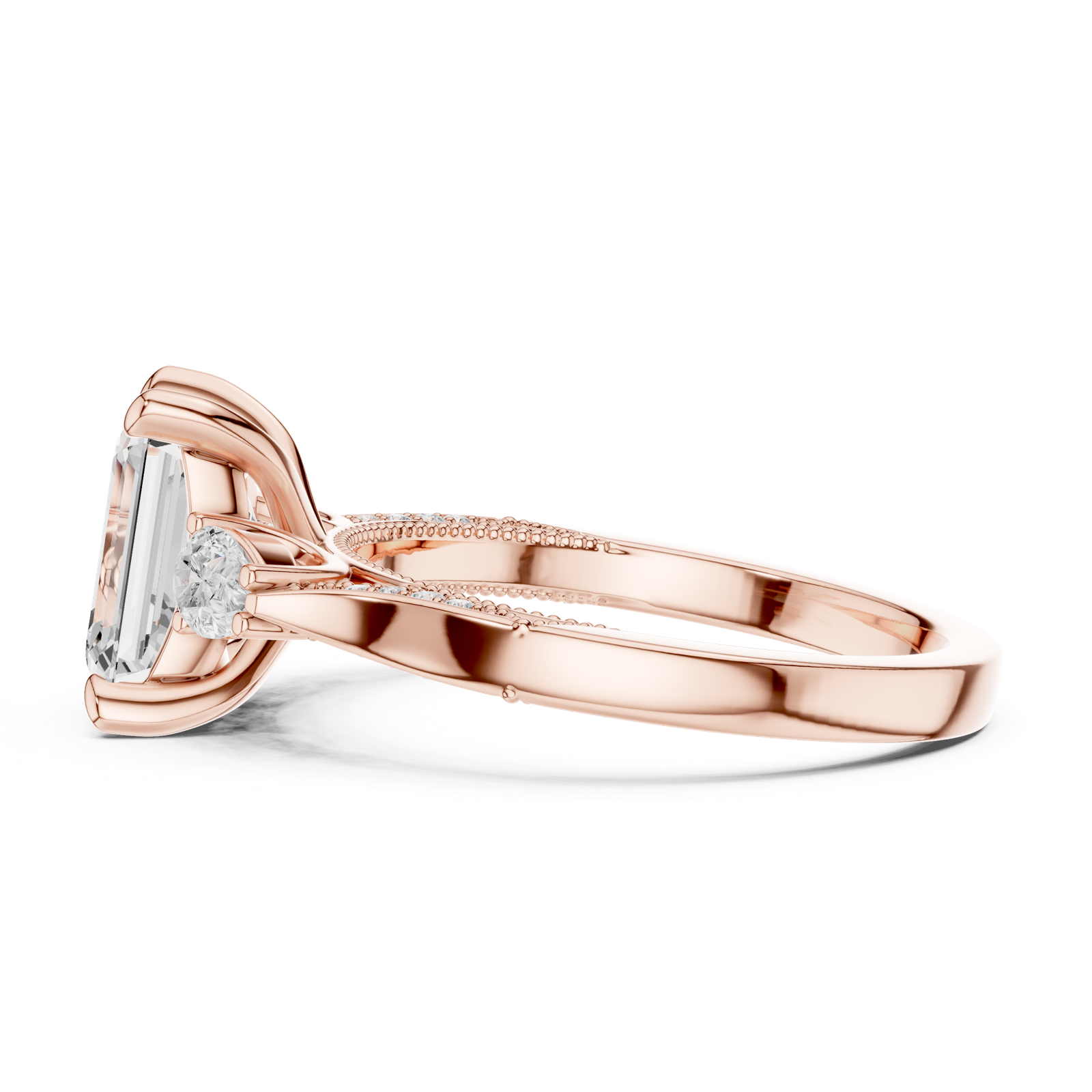 Gold Ring DDLR-1041, Rose Gold, view 3