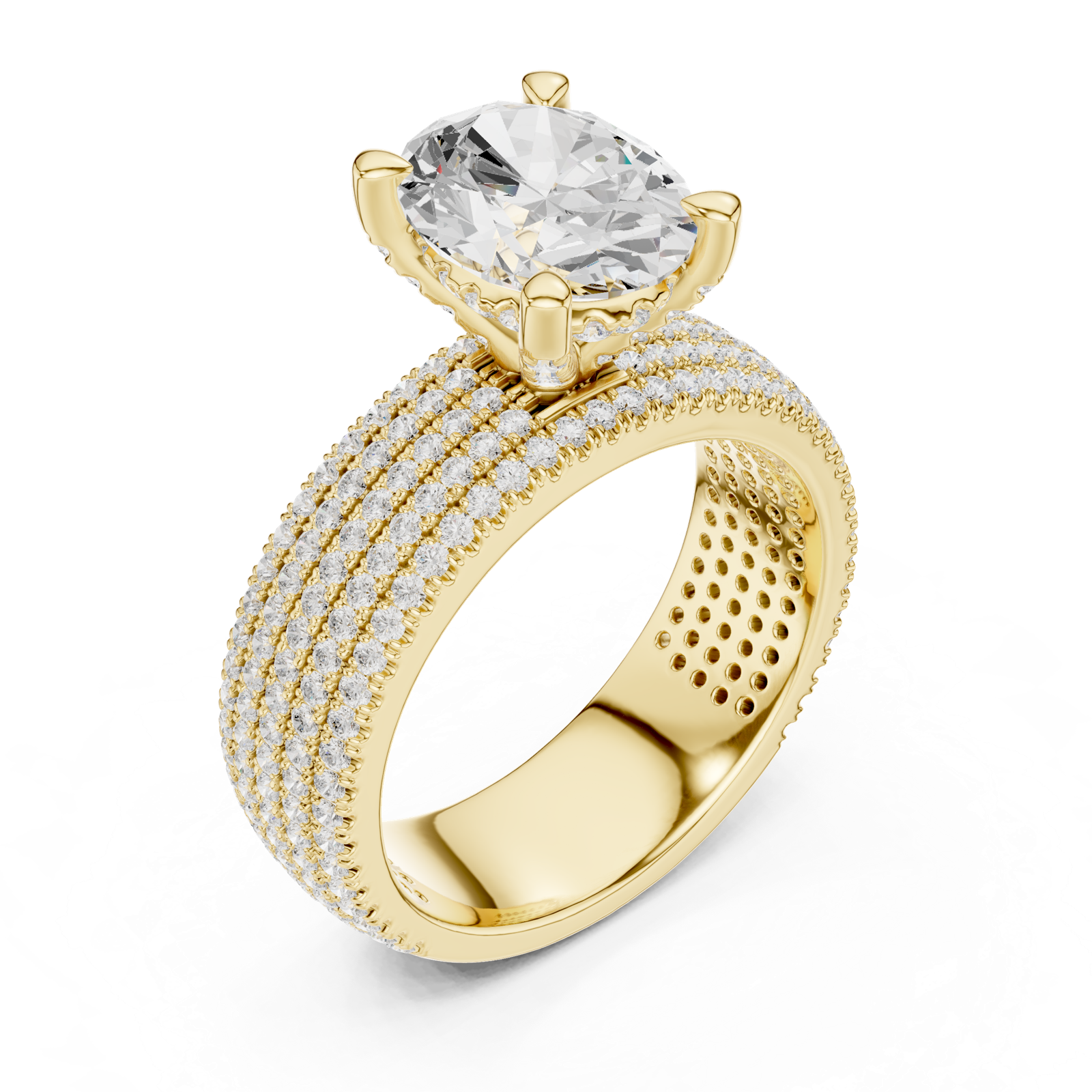Gold Ring DDLR-261, Yellow Gold, view 2