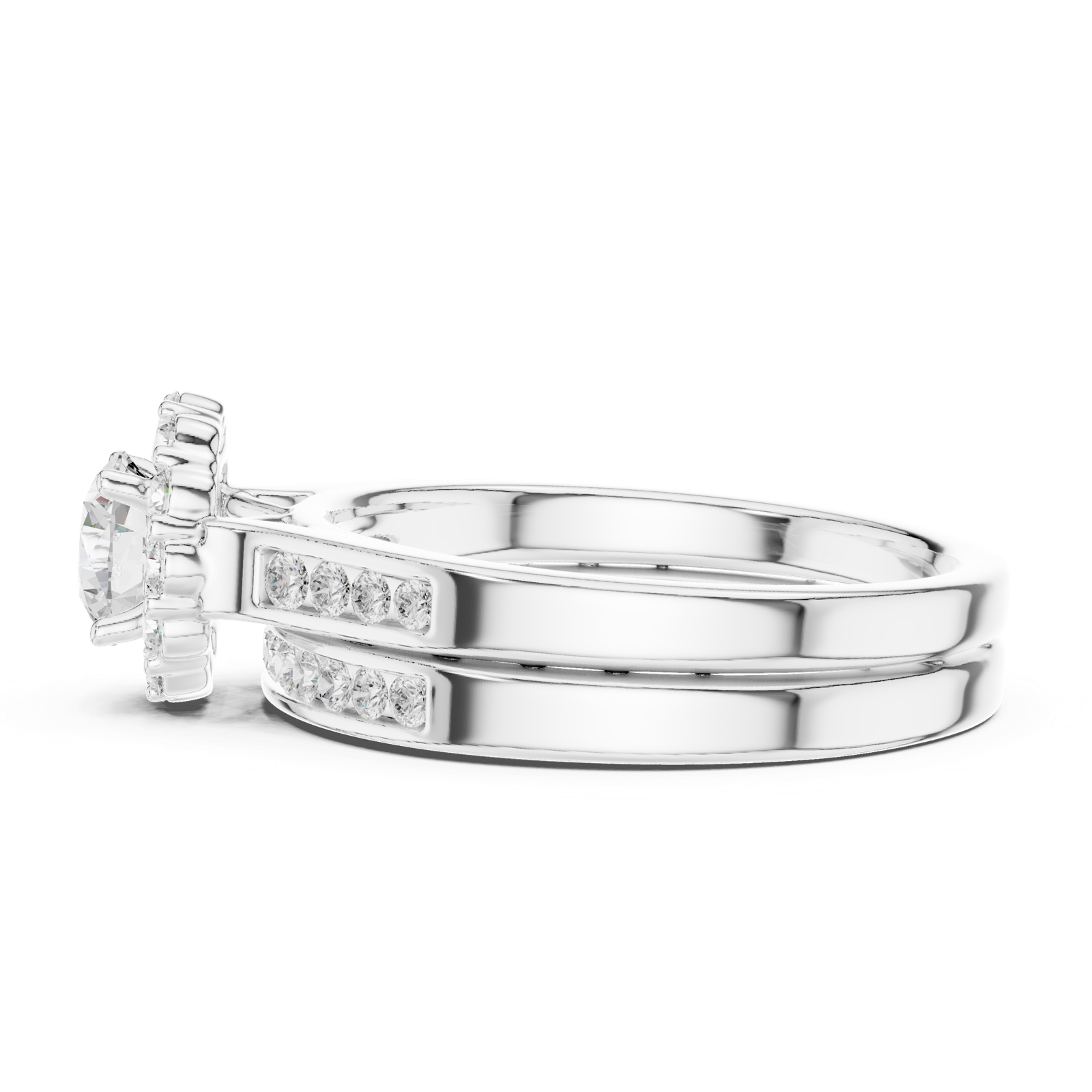 Gold Ring LR-0269, White Gold, view 3