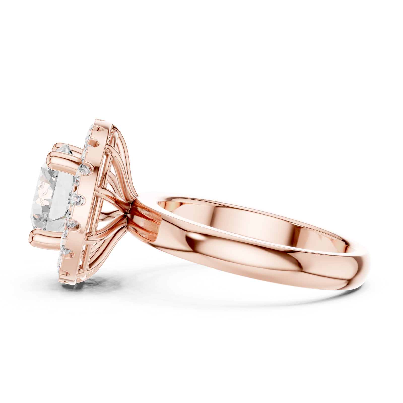 Gold Ring DDLR-333, Rose Gold, view 3