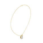 Gold Jewelry DDPO-001, Radiant center stone, Yellow Gold, view 1