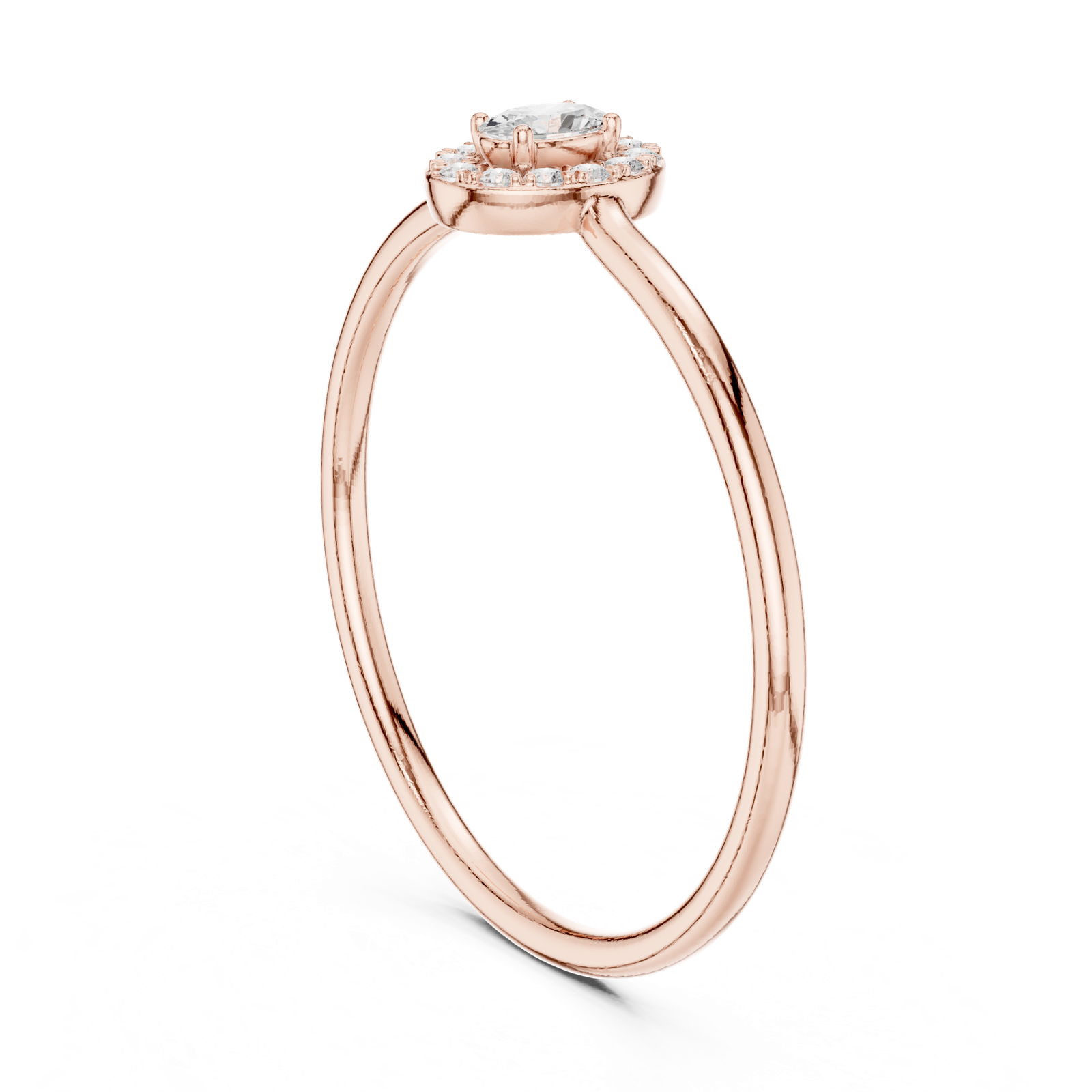 Gold Ring HLR-207, Rose Gold