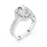 Gold Ring DDLR-414, White Gold, view 2