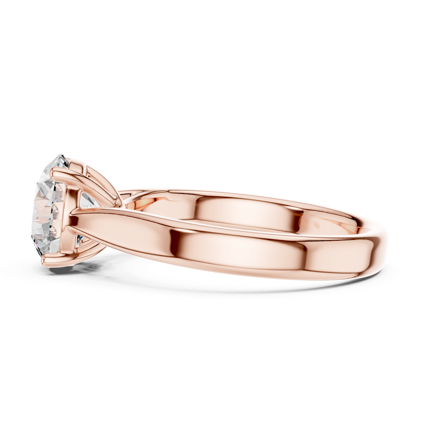 Gold Ring DDLR-070, Rose Gold, view 3