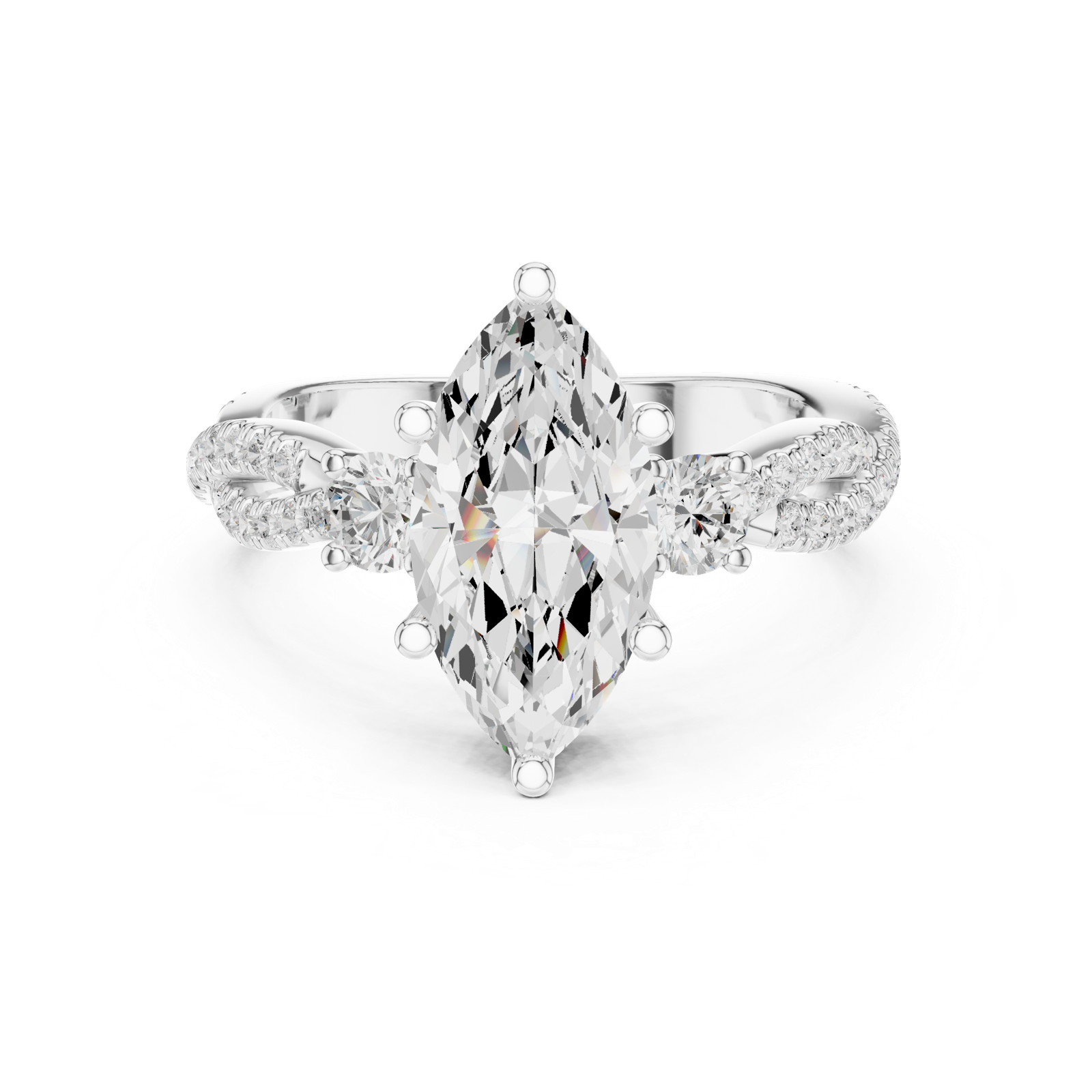 Gold Ring DDLR-1035, White Gold