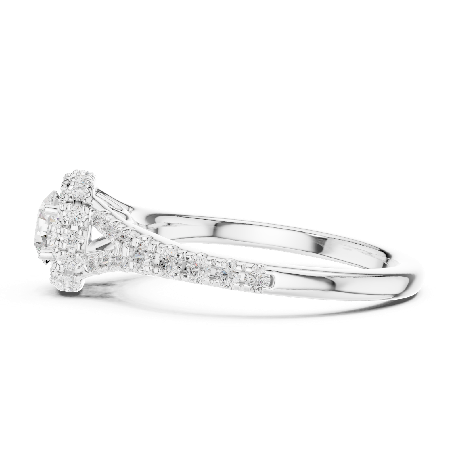 Gold Ring LR-0239, White Gold, view 3